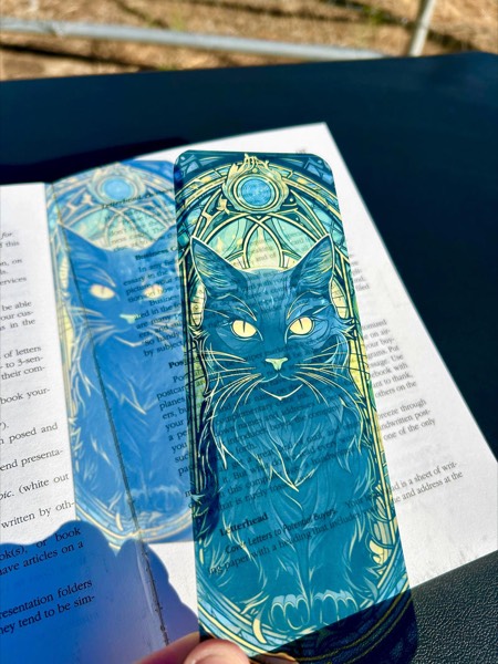 Black Cat Bookmark, a cat bookmark