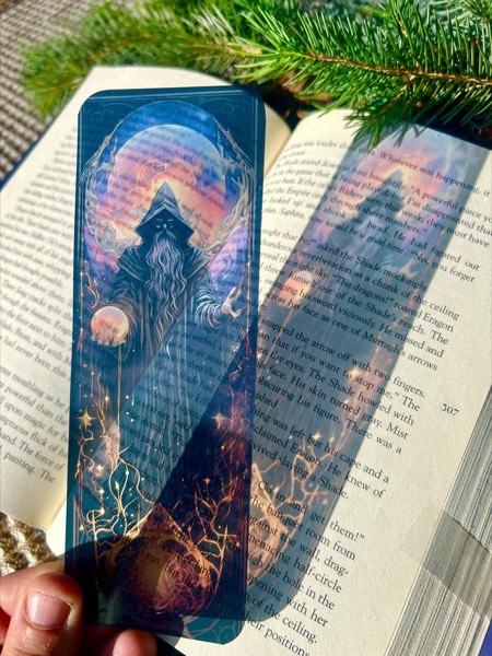 Dark Sorcerer Bookmark  Gothic Fantasy… stained glass bookmark