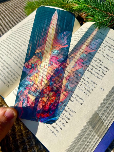 Fantasy Sword Bookmark stained glass bookmark