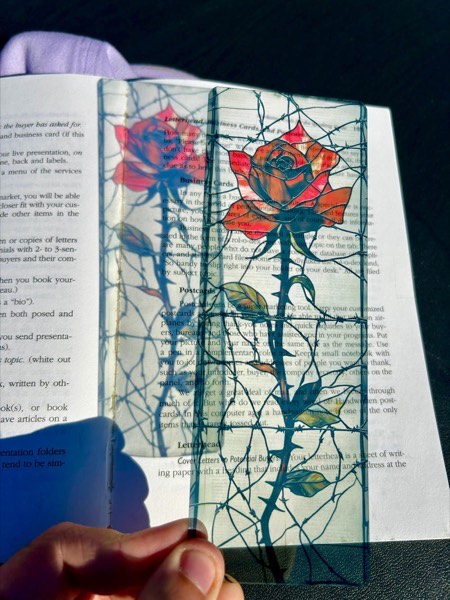 Gothic Rose Stained Glass Bookmark stained glass bookmark