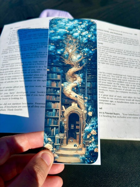 Grand Library Tree Bookmark, a dark academia bookmark