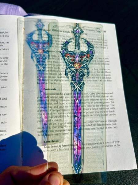 Hero’s Sword Bookmark stained glass bookmark