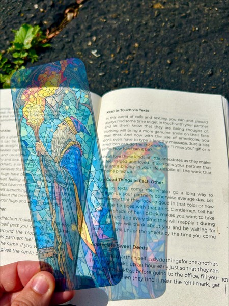 Magical Wizard Bookmark stained glass bookmark
