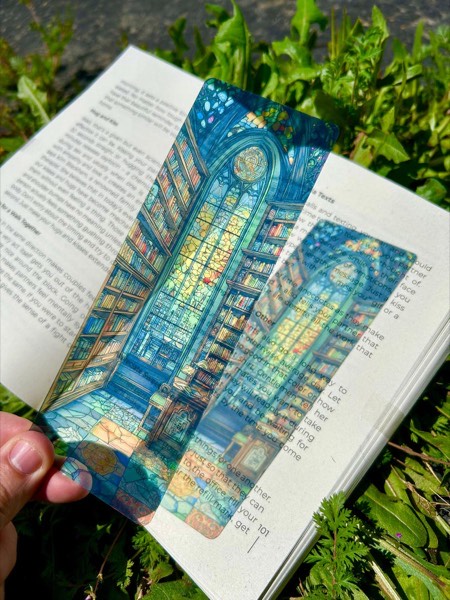 Secret Library Bookmark - Book Lover Gift stained glass bookmark