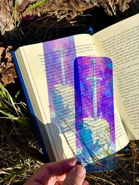 Sword in Stone Stained Glass Suncatcher stained glass bookmark
