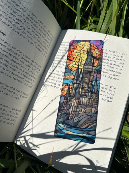 Wizard Castle Bookmark - Handcrafted… stained glass bookmark